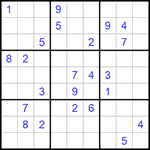 Судоку 9х9 #638 трудный