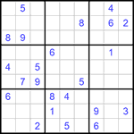 Судоку 9х9 #639 трудный