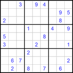 Судоку 9х9 #641 трудный