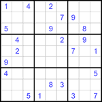 Судоку 9х9 #642 трудный