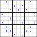 Судоку 9х9 #643 трудный