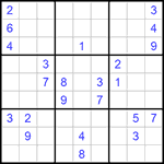 Судоку 9х9 #646 трудный