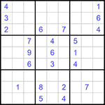 Судоку 9х9 #647 трудный