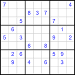 Судоку 9х9 #648 трудный