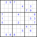 Судоку 9х9 #650 трудный