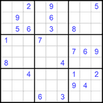 Судоку 9х9 #651 трудный