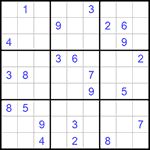 Судоку 9х9 #653 трудный