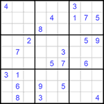 Судоку 9х9 #654 трудный