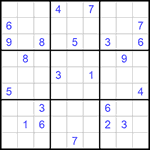 Судоку 9х9 #656 трудный