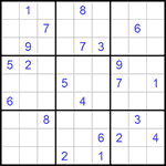 Судоку 9х9 #658 трудный