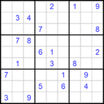 Судоку 9х9 #659 трудный