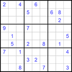 Судоку 9х9 #660 трудный