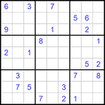 Судоку 9х9 #661 трудный