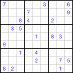 Судоку 9х9 #664 трудный