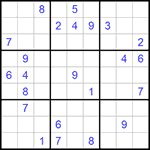 Судоку 9х9 #665 трудный