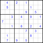 Судоку 9х9 #666 трудный