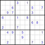 Судоку 9х9 #667 трудный