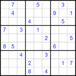 Судоку 9х9 #668 трудный