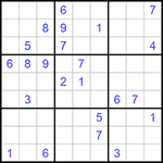 Судоку 9х9 #669 трудный