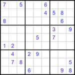 Судоку 9х9 #670 трудный