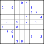 Судоку 9х9 #671 трудный