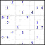 Судоку 9х9 #672 трудный