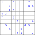 Судоку 9х9 #673 трудный