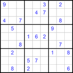 Судоку 9х9 #674 трудный