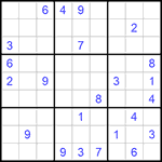 Судоку 9х9 #676 трудный