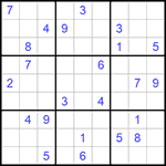 Судоку 9х9 #677 трудный