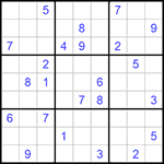 Судоку 9х9 #678 трудный