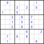 Судоку 9х9 #679 трудный