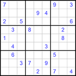 Судоку 9х9 #680 трудный