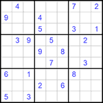 Судоку 9х9 #681 трудный