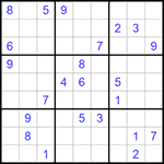 Судоку 9х9 #682 трудный