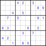 Судоку 9х9 #683 трудный