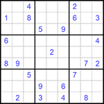 Судоку 9х9 #685 трудный