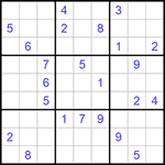 Судоку 9х9 #686 трудный