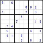 Судоку 9х9 #687 трудный