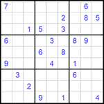 Судоку 9х9 #688 трудный