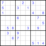 Судоку 9х9 #690 трудный