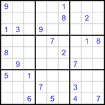 Судоку 9х9 #694 трудный