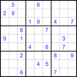 Судоку 9х9 #695 трудный