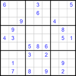 Судоку 9х9 #696 трудный