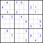 Судоку 9х9 #697 трудный