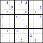 Судоку 9х9 #698 трудный