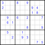 Судоку 9х9 #703 трудный