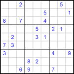 Судоку 9х9 #704 трудный