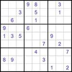 Судоку 9х9 #705 трудный