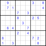 Судоку 9х9 #707 трудный